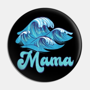 Mama Surf Birthday Beach Family Matching Pin