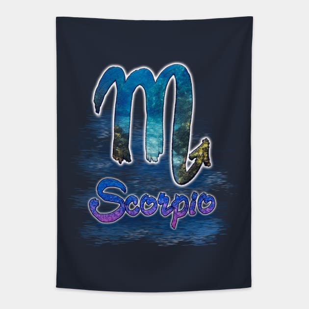 Scorpio Zodiac sign Tapestry by kasumi83@bk.ru