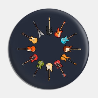 Colorful Guitar Sunburst Pin