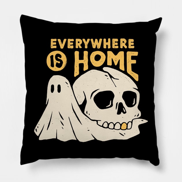 Everywhere is Home Pillow by rvlsky