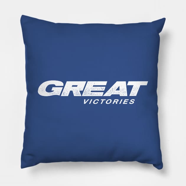 Great Victories (Giant) Pillow by nutandboltdesign