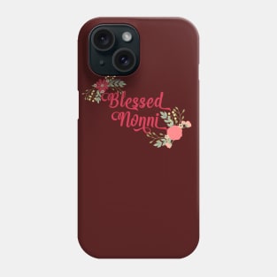 Blessed Nonni Floral Christian Grandma Gift Phone Case