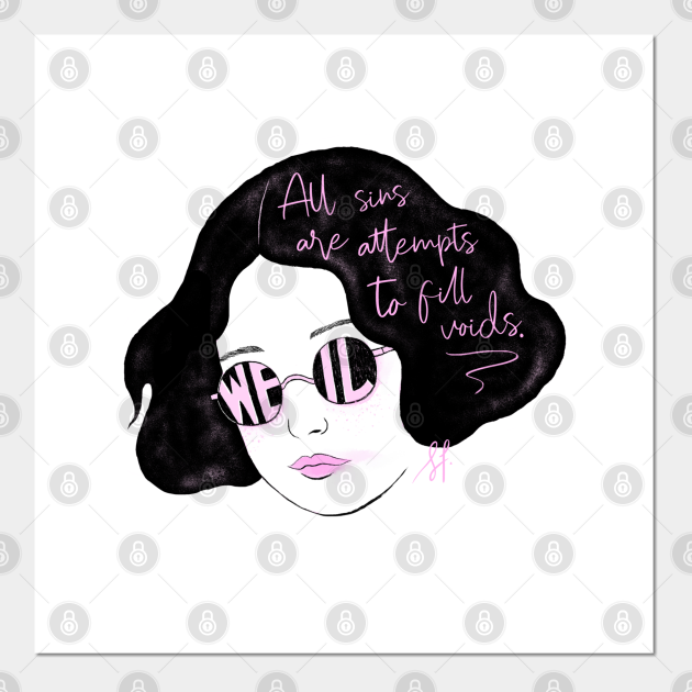 Simone Weil Feminist Affiche Et Impression D Art Teepublic Fr