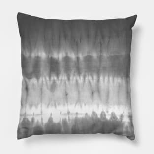 Gray Ombre Tie-Dye Stripes Pillow