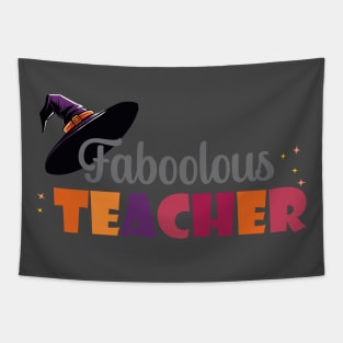 Faboolous teacher halloween Tapestry