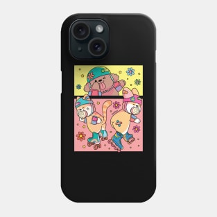 ROLLERBLADE / ROLLERSKATE BUDDIES: POODLE, CORGI & CAT Phone Case