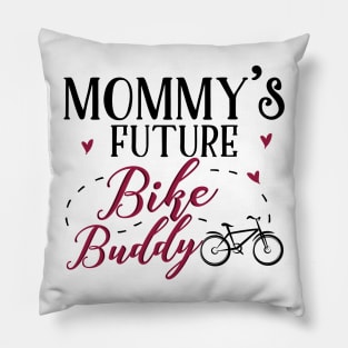 Bike Mom and Baby Matching T-shirts Gift Pillow