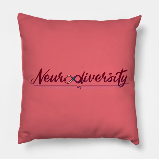 Neurodiversity (front only) Pillow by LondonAutisticsStandingTogether