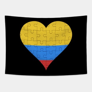 Colombian Jigsaw Puzzle Heart Design - Gift for Colombian With Colombia Roots Tapestry