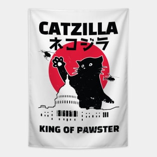 Catzilla Funny Cat Tapestry