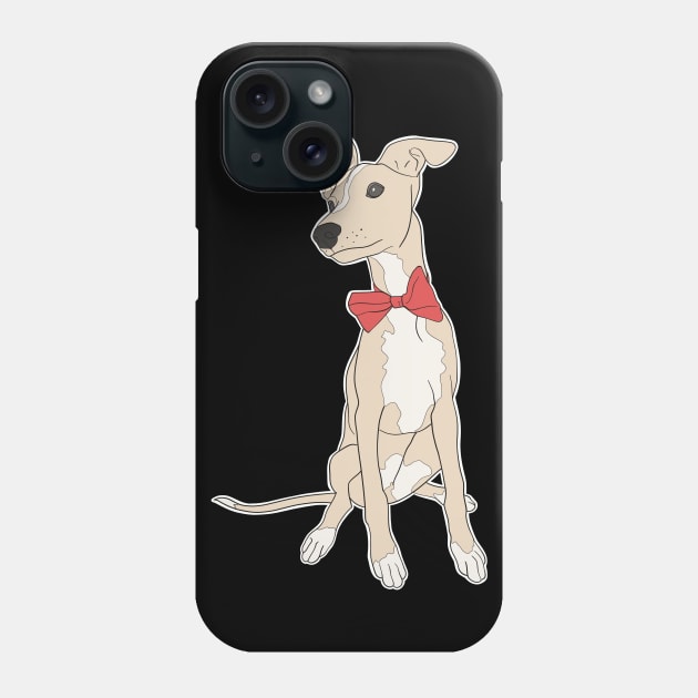 Cute fawn Italian Greyhound with bright pink bow Phone Case by This Iggy Life