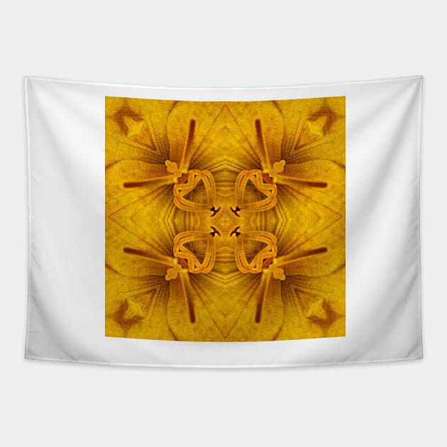 DANCE in 4. BLOOMİNG GOLD floral fantasy pattern and design Tapestry by mister-john