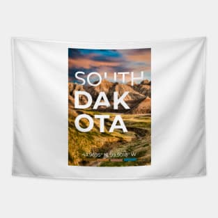 South Dakota Travel Poster Tapestry