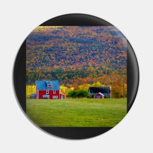 Farm House and Barn in Autumn Colors Pin