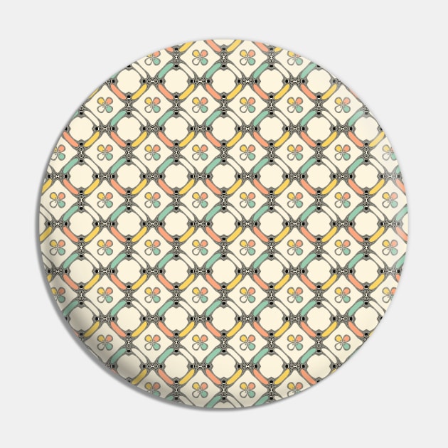Retro linked geometric pattern Pin by Gaspar Avila