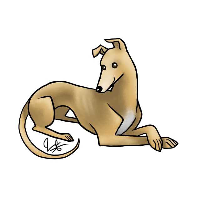 Dog - Greyhound - Fawn by Jen's Dogs Custom Gifts and Designs