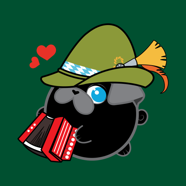 Poopy the Pug Puppy - Oktoberfest by Poopy_And_Doopy