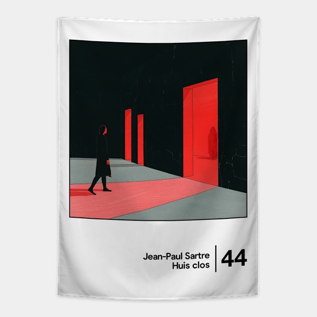 Huis clos - Minimal Style Graphic Artwork Tapestry by saudade