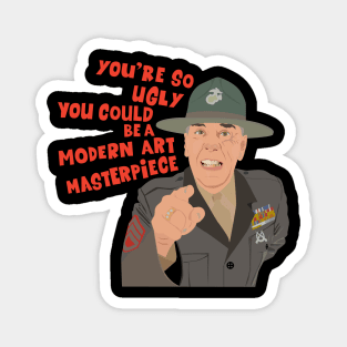 Full Metal Jacket Gunnery Sergeant Hartman Quote Tee Magnet