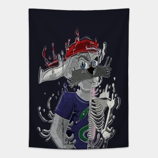 Mad Rabbit in drip style Tapestry