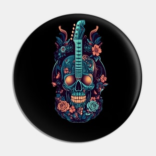 Skull Guitar Pin