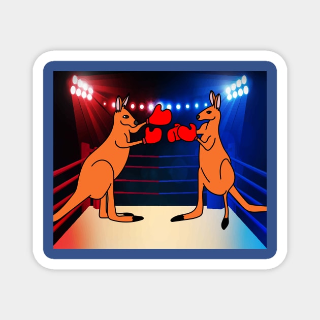 Boxing Glove Boxing Kangaroo Fighting Magnet by flofin