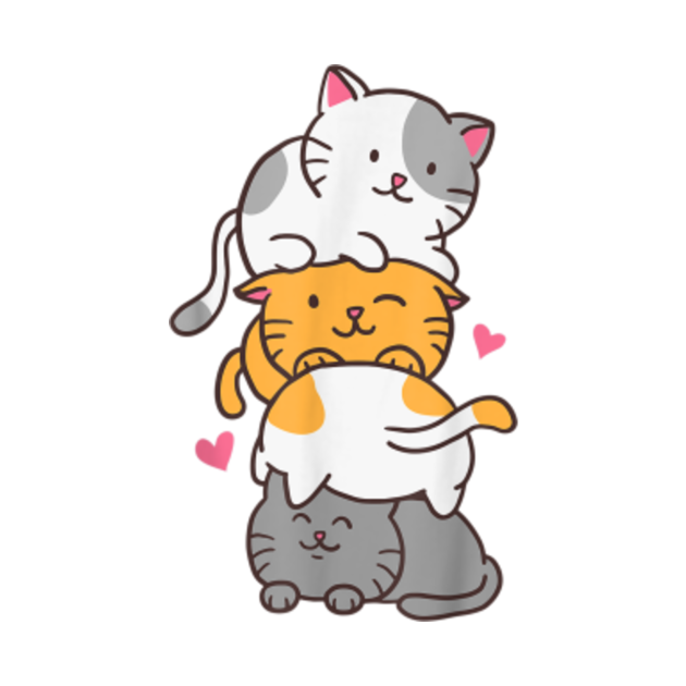 Cat Cats Meowtain Cute Kitty Pile Anime Kawaii Neko - Cute Kitty ...