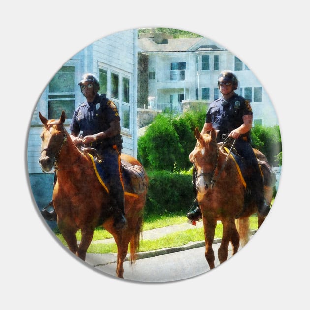 Police - Two Mounted Police Pin by SusanSavad