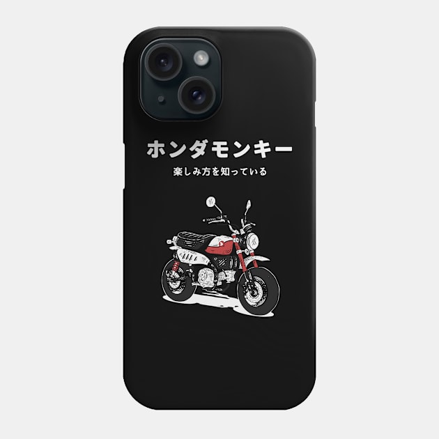 Japanese Honda Monkey Dark edition Phone Case by Hilmay