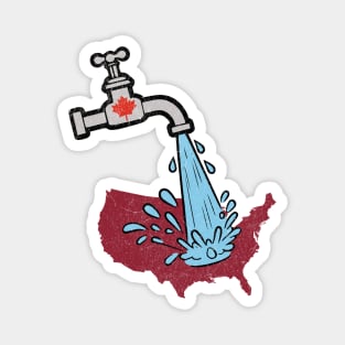 Funny Trump Quote Great Canadian Faucet Pouring from North Magnet