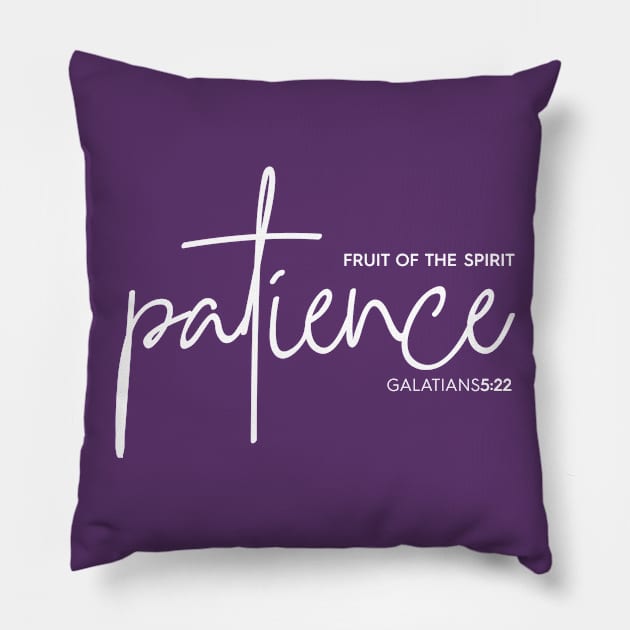 Patience Fruit of the Spirit Christian T-Shirt, T-Shirt, Faith-based Apparel, Women's, Men's, Unisex, Hoodies, Sweatshirts Pillow by authorytees