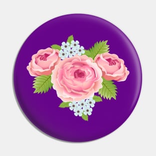 Peony Flowers Design Pin
