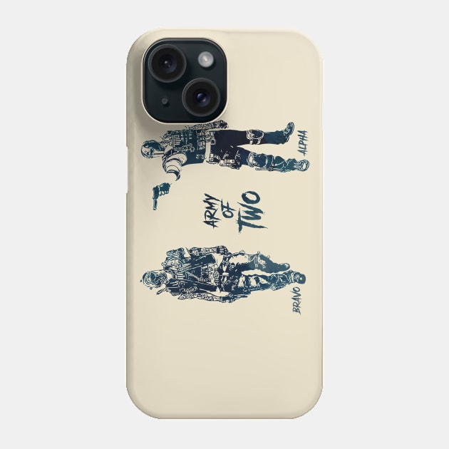 Army of TWO - Alpha and Bravo Phone Case by Naumovski
