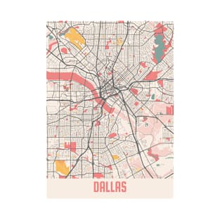 Dallas - United States Chalk City Map T-Shirt