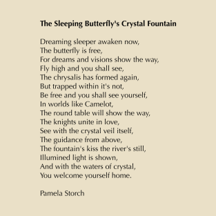 The Sleeping Butterfly's Crystal Fountain Poem T-Shirt