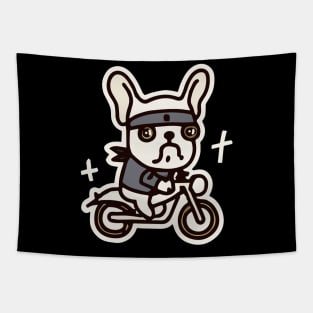 Motorcycle French Bulldog Dog Owner Frenchie Funny Dog Tapestry