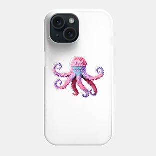 Octopus pixel art Phone Case