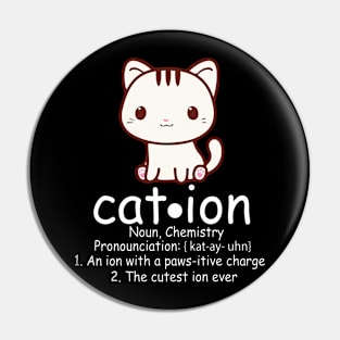 Funny science cation cat graphic nerd sayings Pin