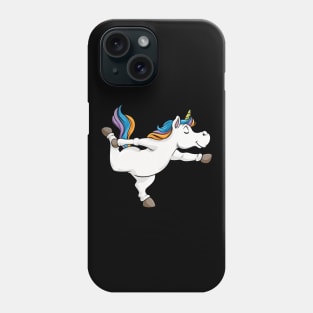 Funny unicorn is doing yoga Phone Case