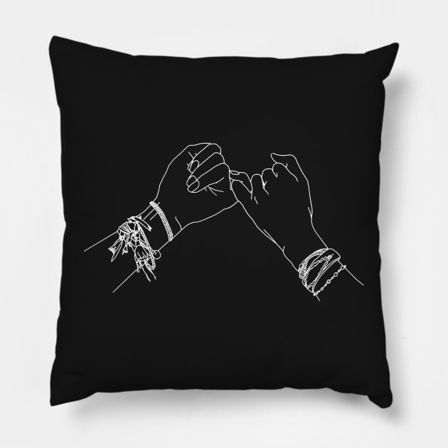 Pacto Juliantina - Pinky Promise - White Pillow by freddyhlb