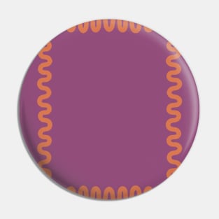 Wavy Lines - Orange Purple Pin