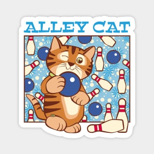 Bowling Alley Cat Magnet