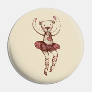 Ballerina Teddy Pin