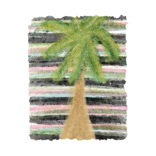 Rainbow Stripe Palm Tree T-Shirt