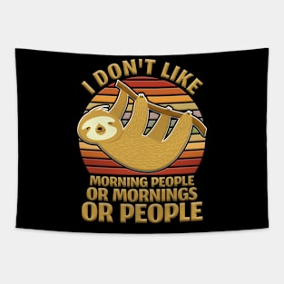 I Hate Morning People Design Or Mornings Or People Sloth Tapestry