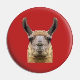 Llama Low Poly Art Pin