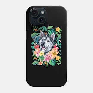 Tropical Siberian Husky 10 Phone Case