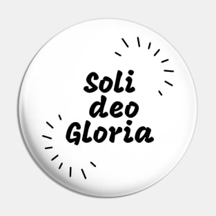 Soli Deo Gloria T shirt Design Pin