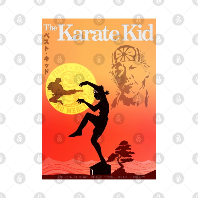 The karate kid minimal art poster by retromegahero