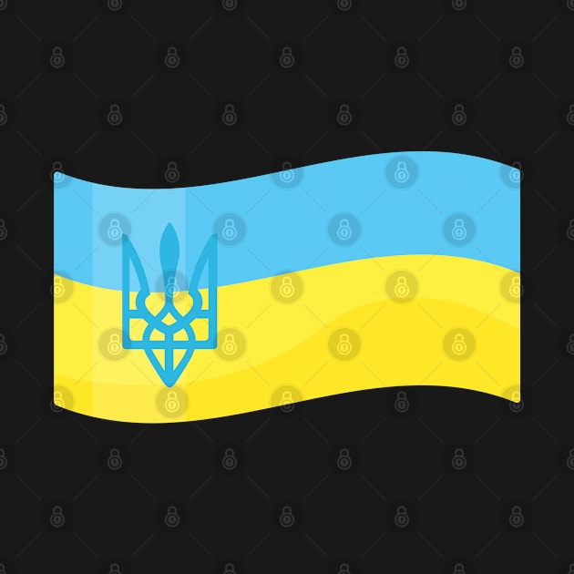 Tryzub Ukraine Flag by jasminemayer